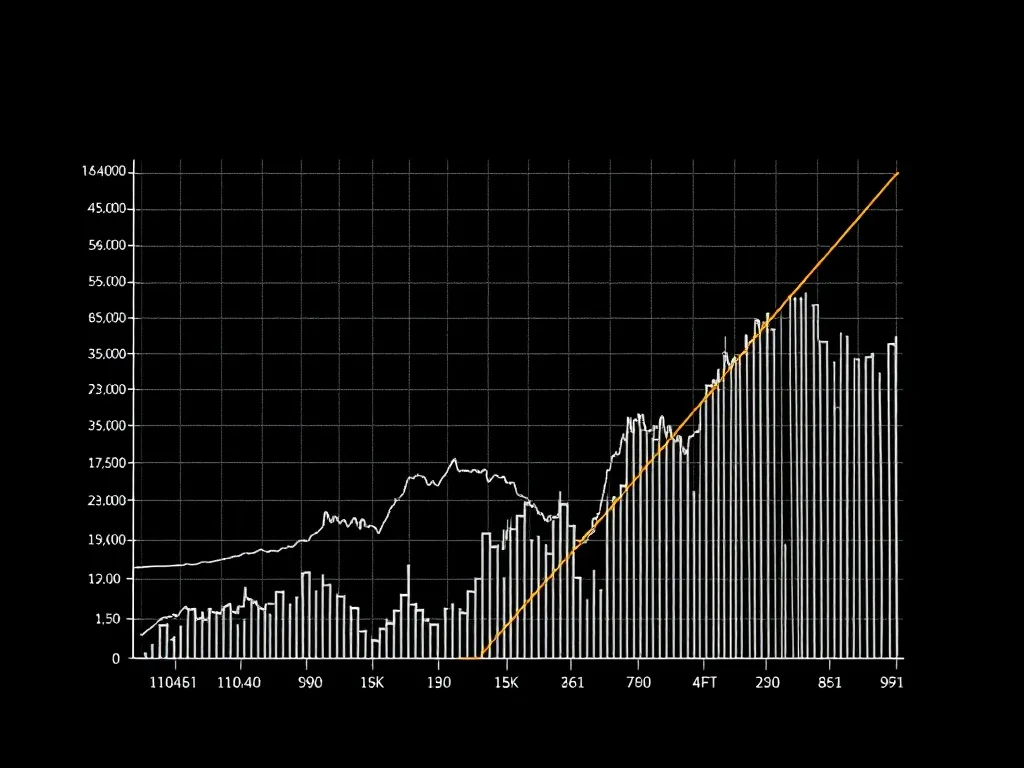 A technical financial chart showing risk curves and standard
