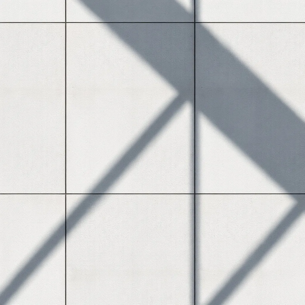 Abstract architectural lines and shadows on a concrete wall,